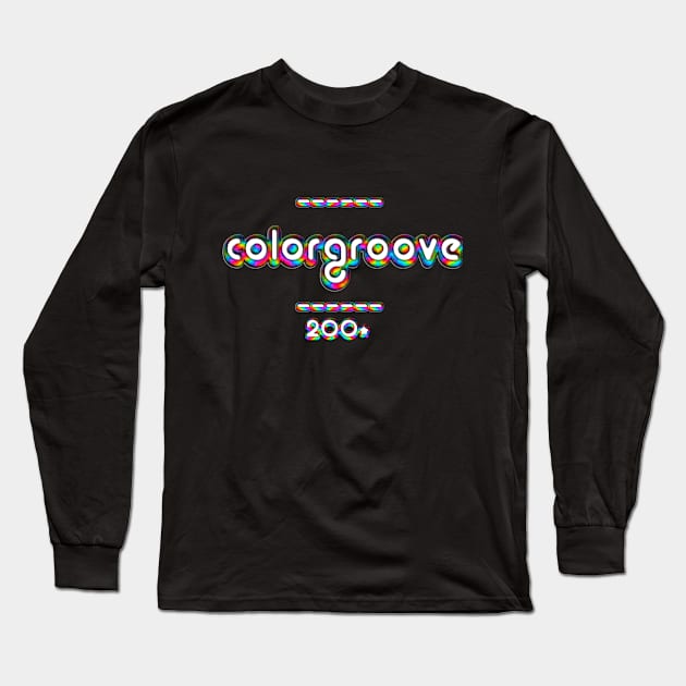 ColorGroove Logo Retro-Rainbow-Tube nostalgia (wf) Long Sleeve T-Shirt by Blackout Design